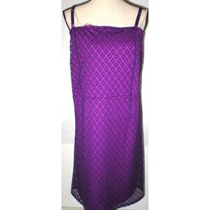 New Lane Bryant Womens Dress 26 Purple Dark Light Plus Tank Strapless Adjustable